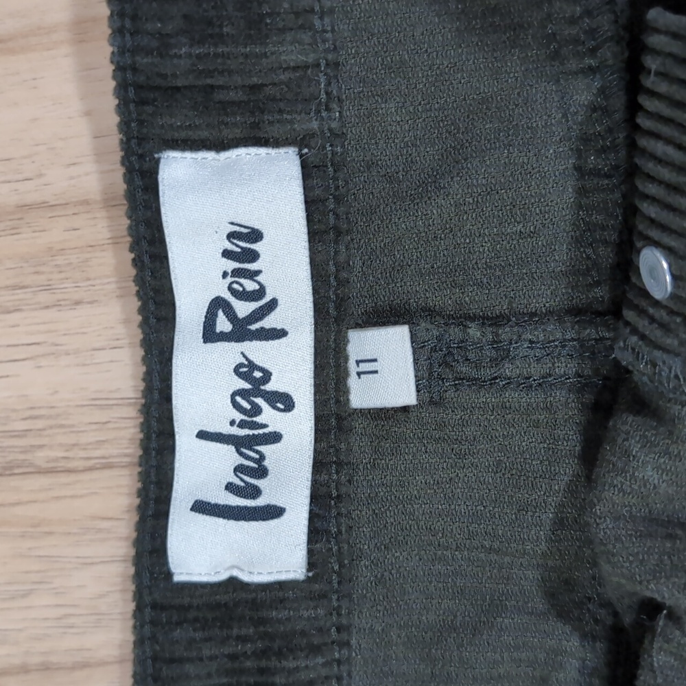 Indigo Rein Green Corduroy Mini Skirt - Picture 2 of 6